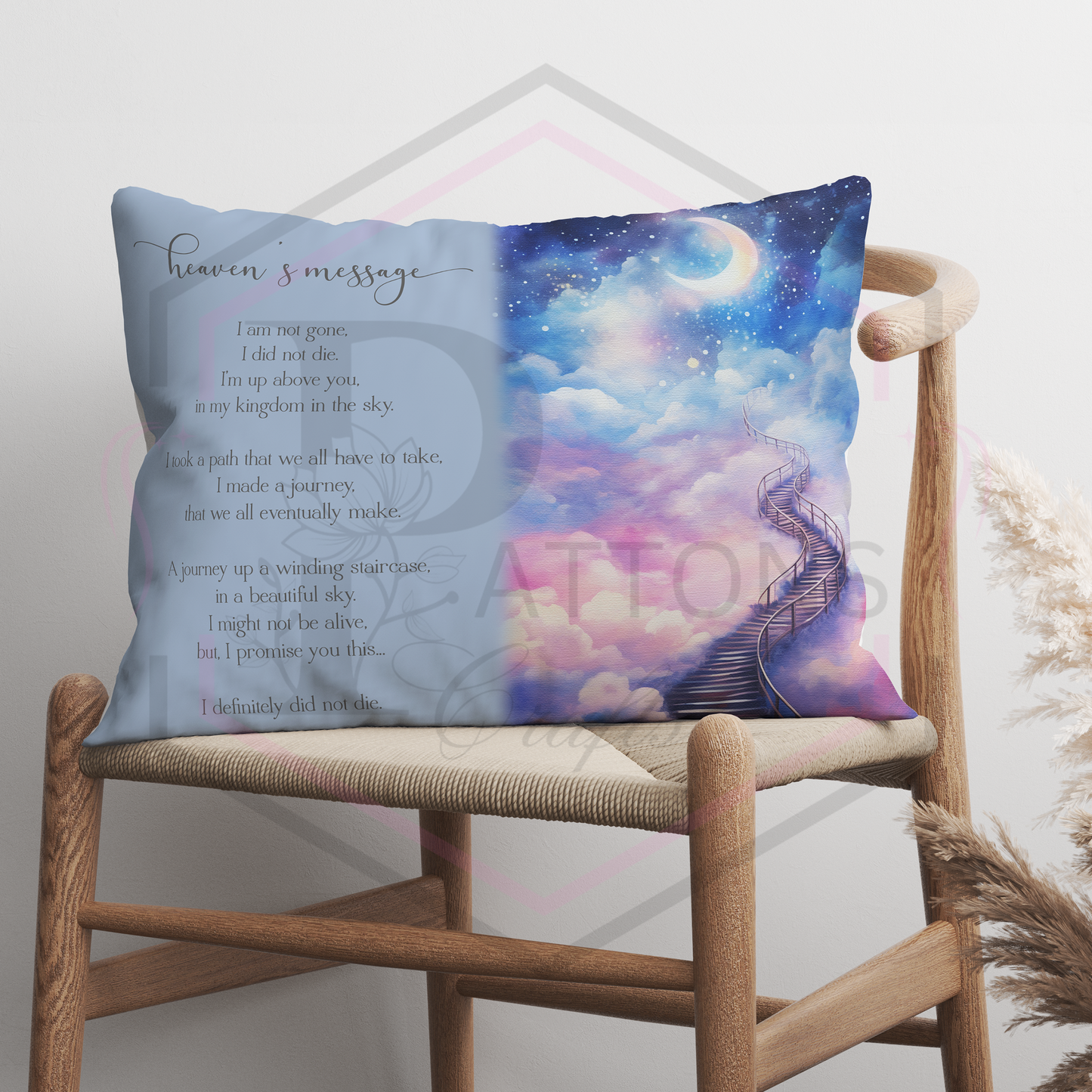 Heavens Message | Kingdom in the sky | Memorial Cushion