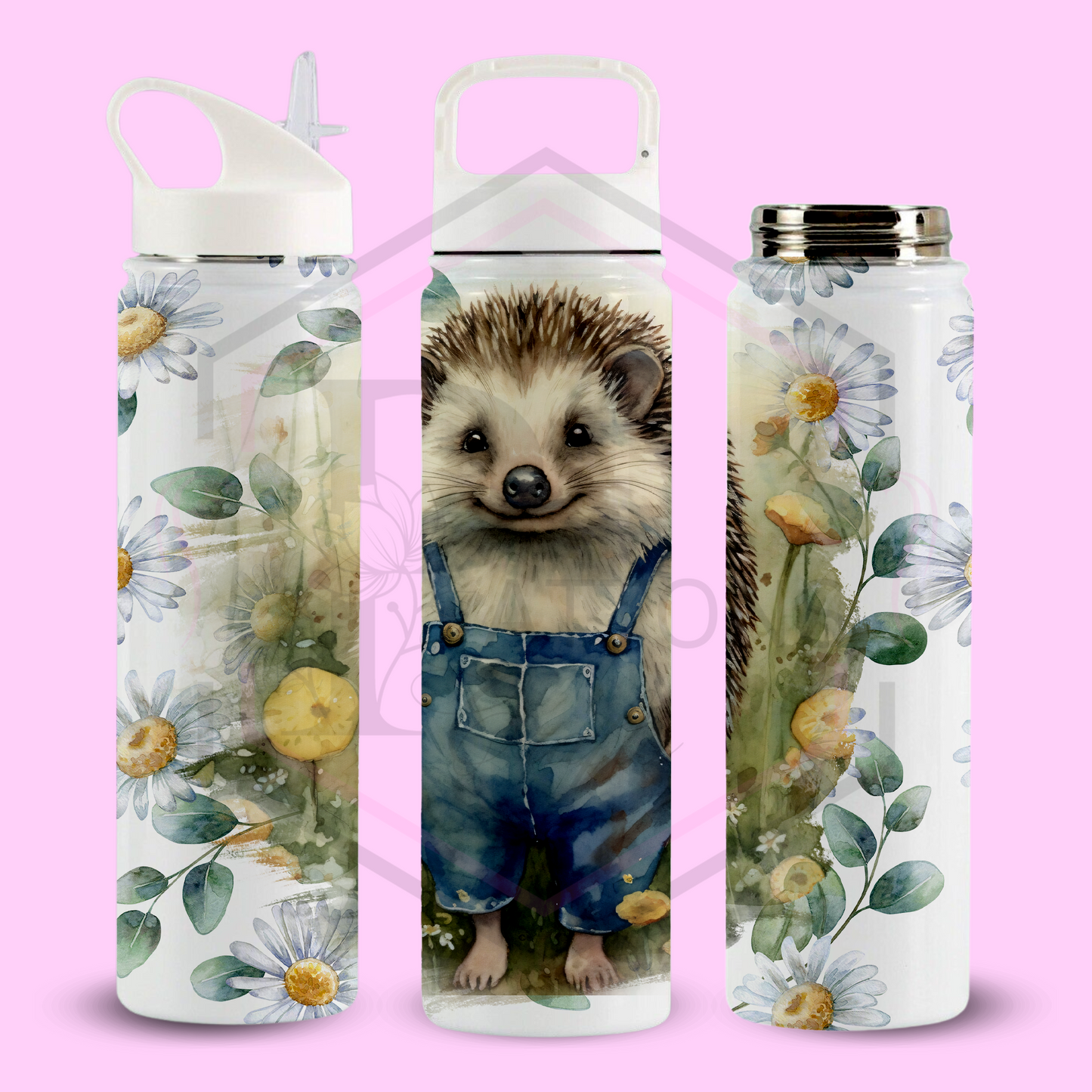 Thermal Water Bottle | Floral Hedgehog