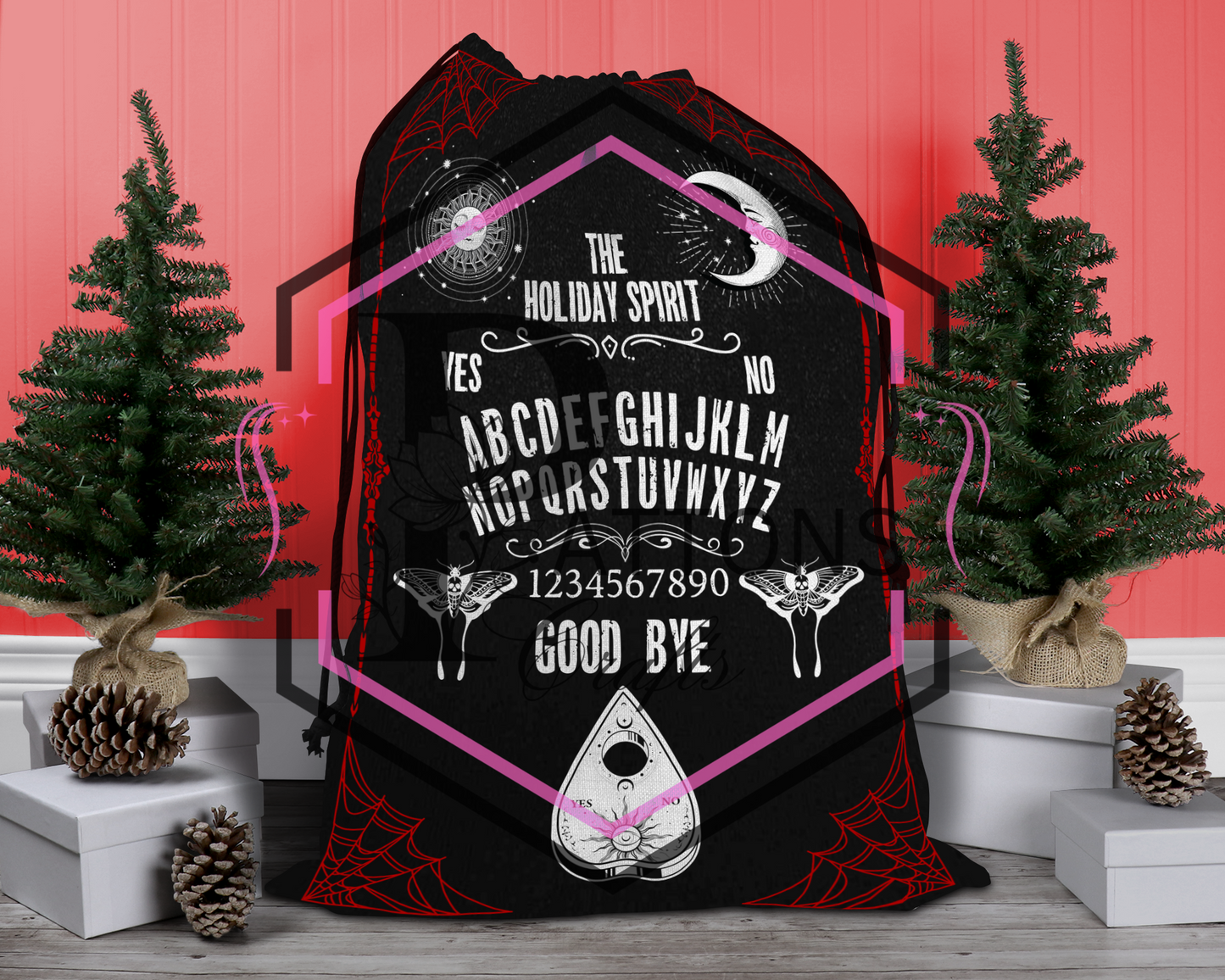 Christmas Sack | The Holiday Spirit | Black Christmas Sack