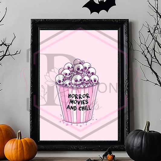 A4 Print | Horror movies and chill | Unframed Print