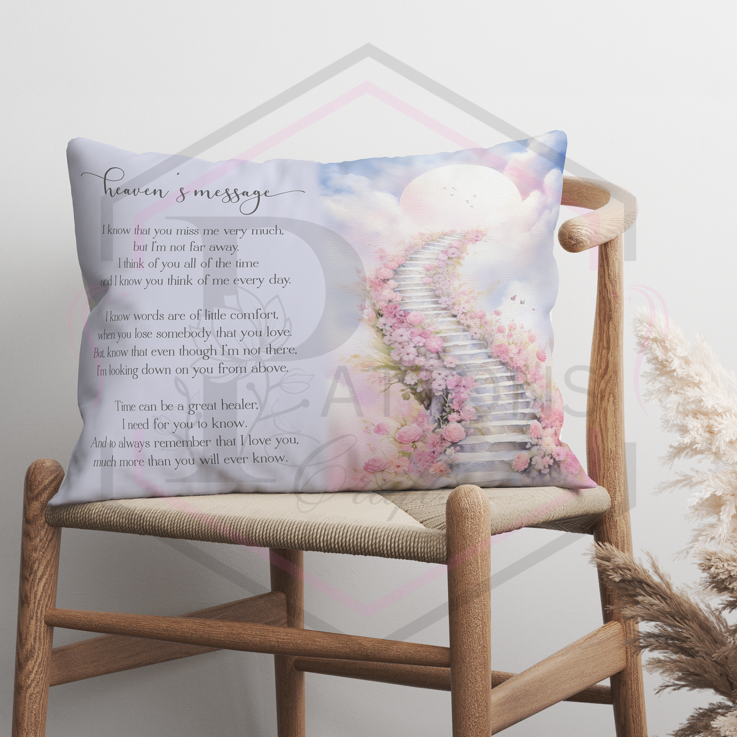 Heavens Message | I Think of you | Memorial cushion