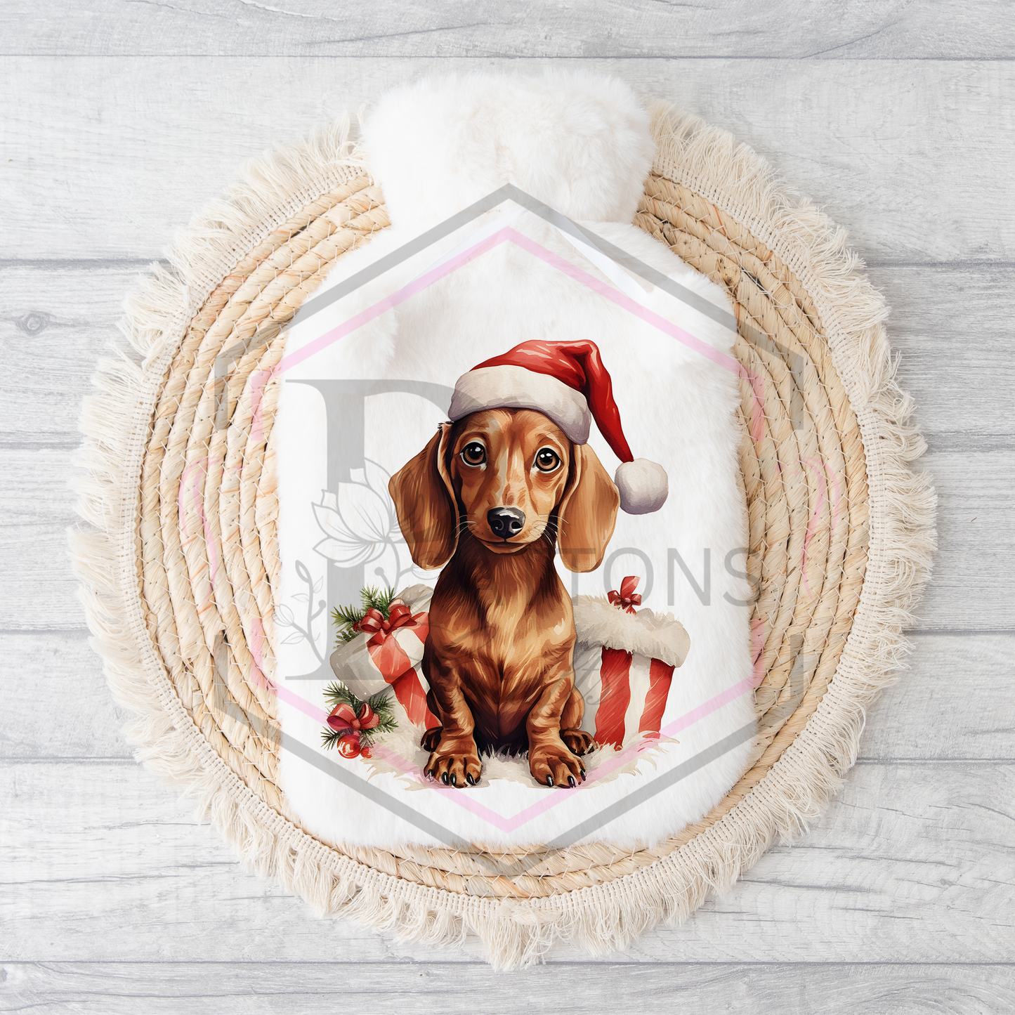 Hot water bottle | Festive dog