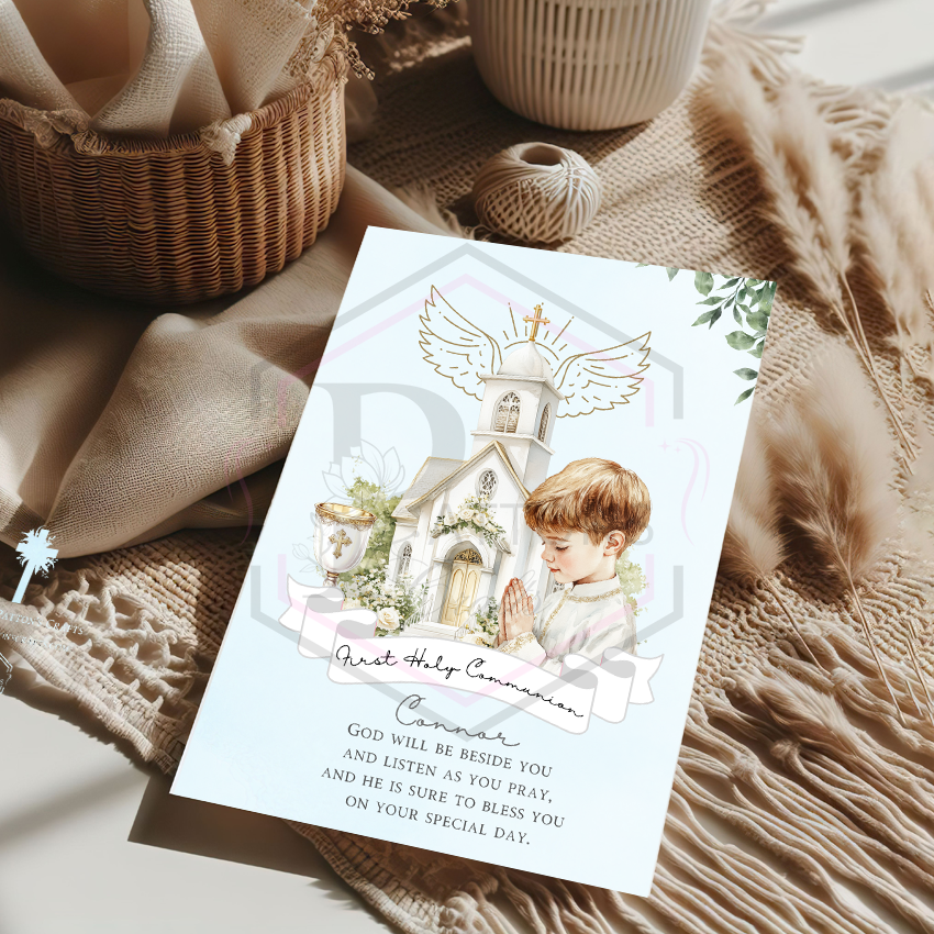 First Holy communion card | boys Communion card