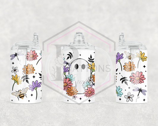 Sippy Cup | Floral Ghostie | Toddler Drinkware