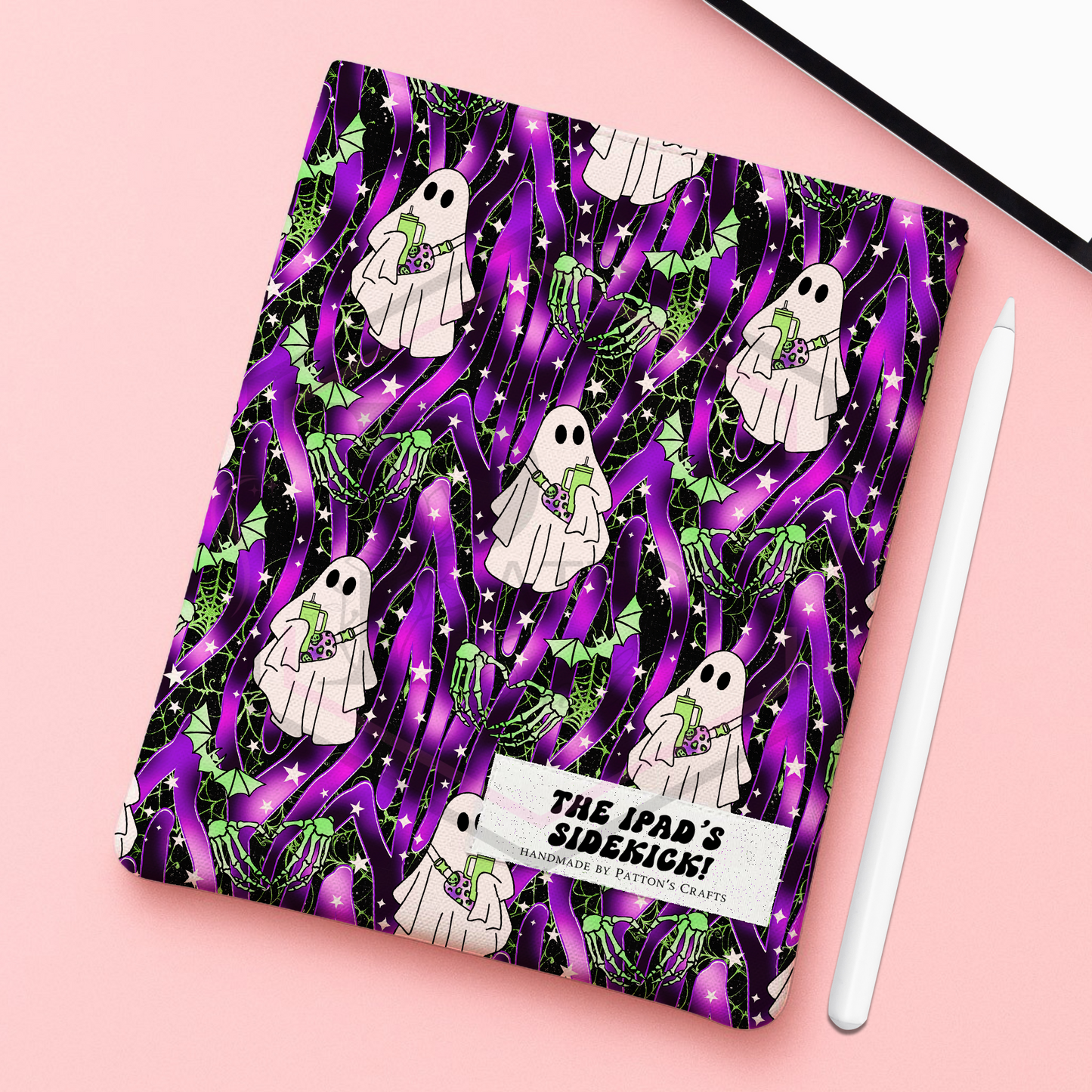 Kindle/ipad sleeve | boujee ghost | Fabric tech cover