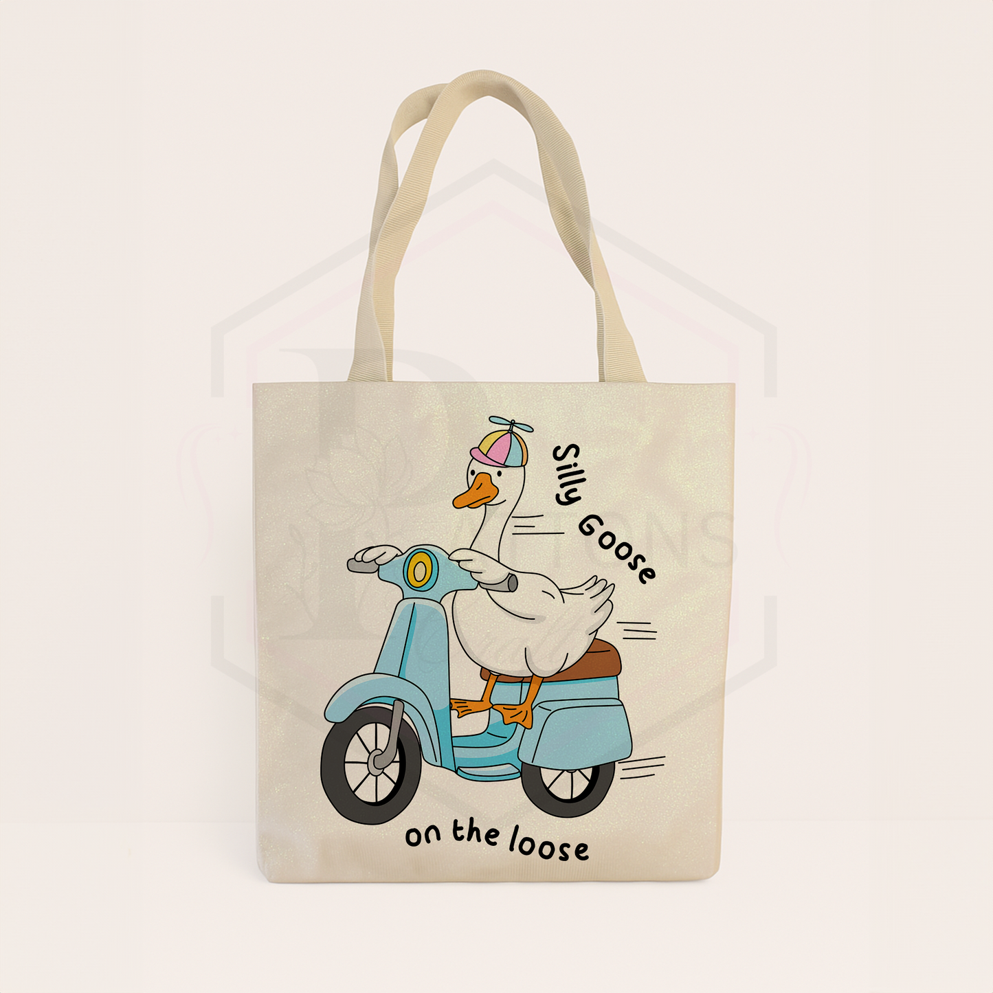 Glitter tote bag | Silly goose on the loose