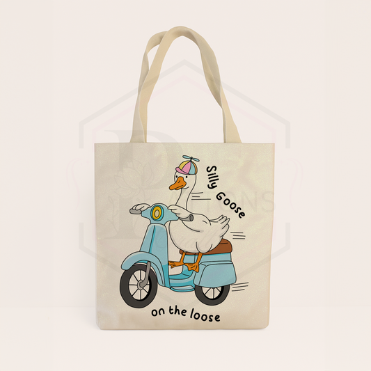 Glitter tote bag | Silly goose on the loose