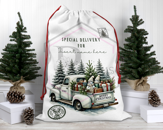 Personalised Santa Sack | Christmas gift bag | Christmas scene