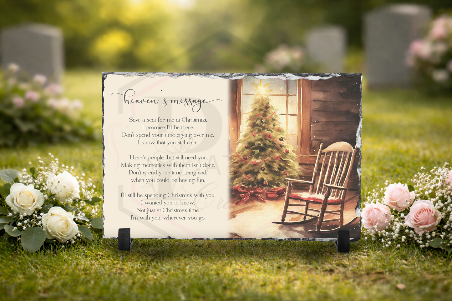 Memorial Slate |Christmas Message | 20x30cm