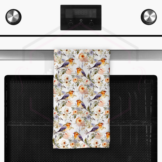 Kitchen towel | Floral robin kitchen towel