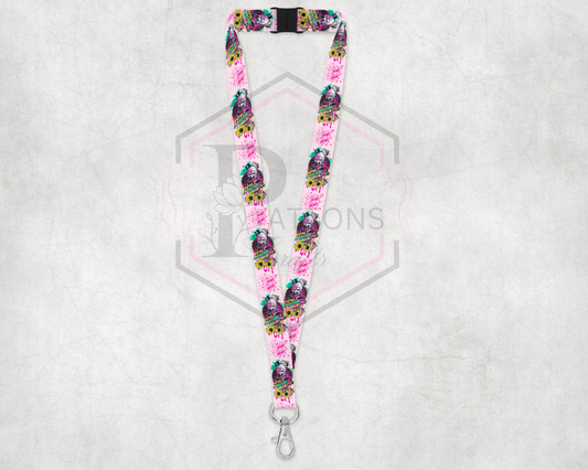 Pink Clown Lanyard | Breakaway lanyard