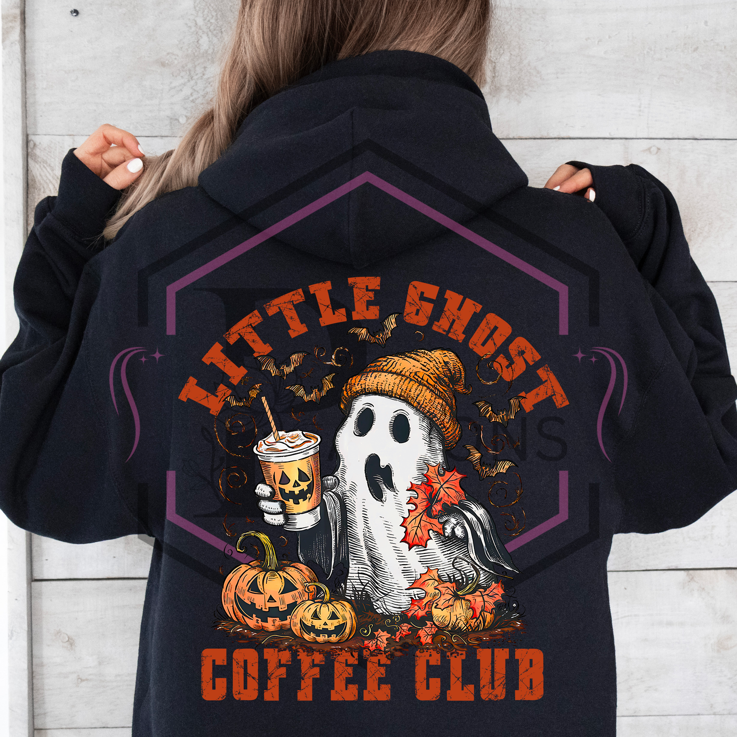 Hoodie | Little ghosts coffee club | Hooded sweatshirt