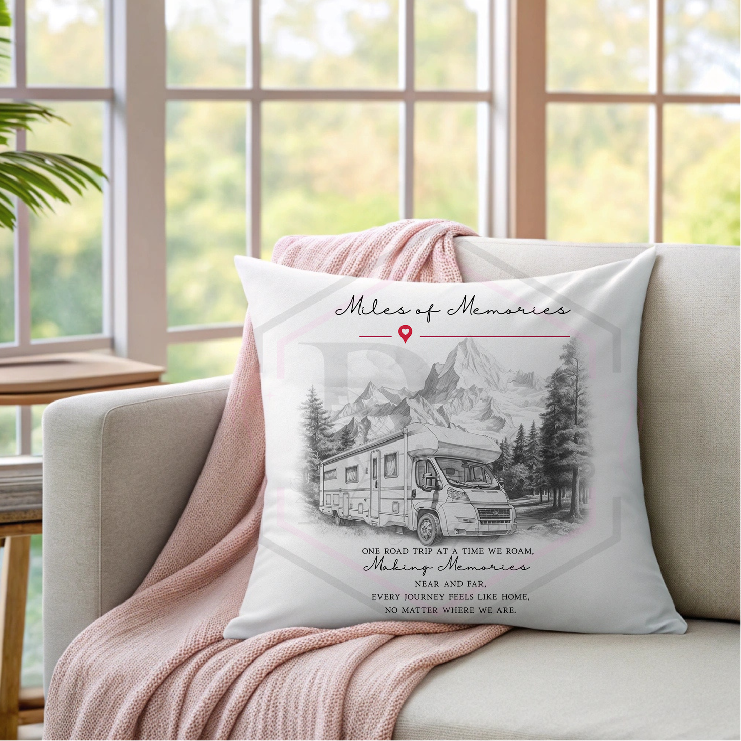 Personalised Motorhome Cushion 40x40cm