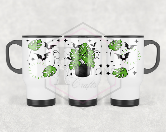 Travel Mug | 500ml Travel mug | Spooky Greenery