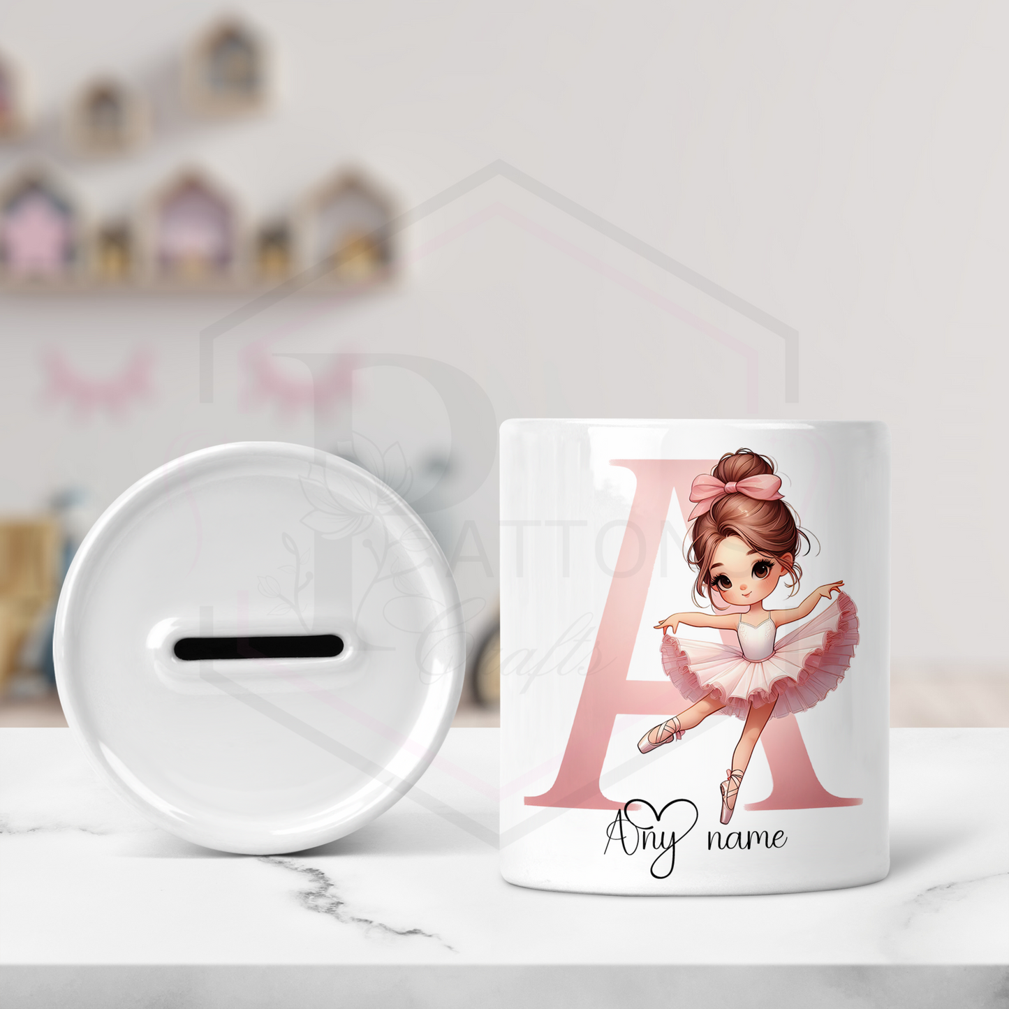 Personalised ceramic money box | Ballerina money box