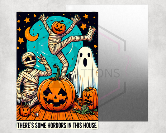 Aluminium sheet print | 30x20cm | Horrors in this house