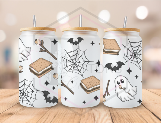 16oz Frosted Tumbler | Bamboo Lid | Spooky Camper