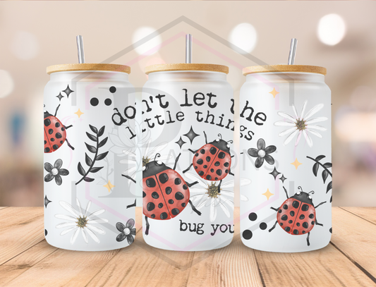 16oz Frosted tumbler | Bamboo Lid | Bug you