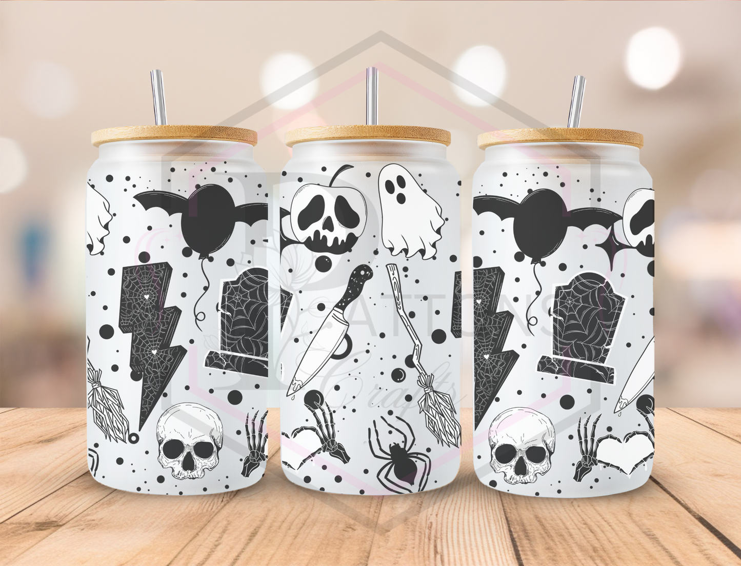 16oz Frosted Tumbler | Bamboo lid | Spook'n'mix