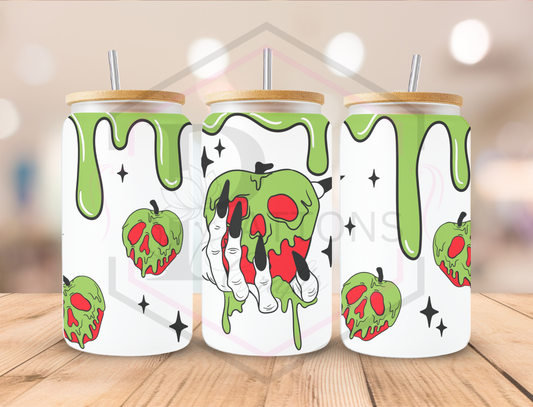 16oz Frosted Tumbler | Bamboo lid and straw | Poison Apple