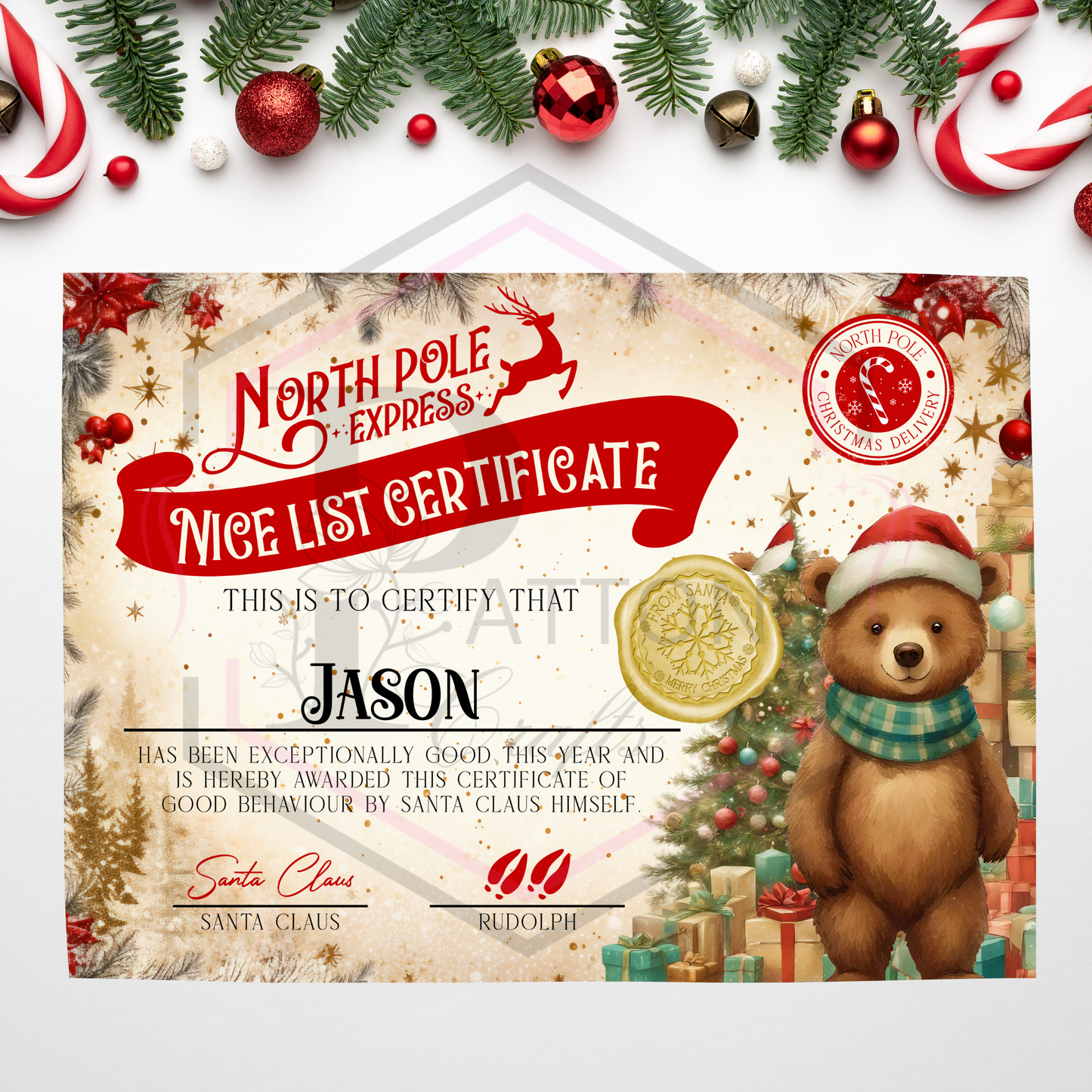 Nice List Certificate | Christmas | Santa's Nice list