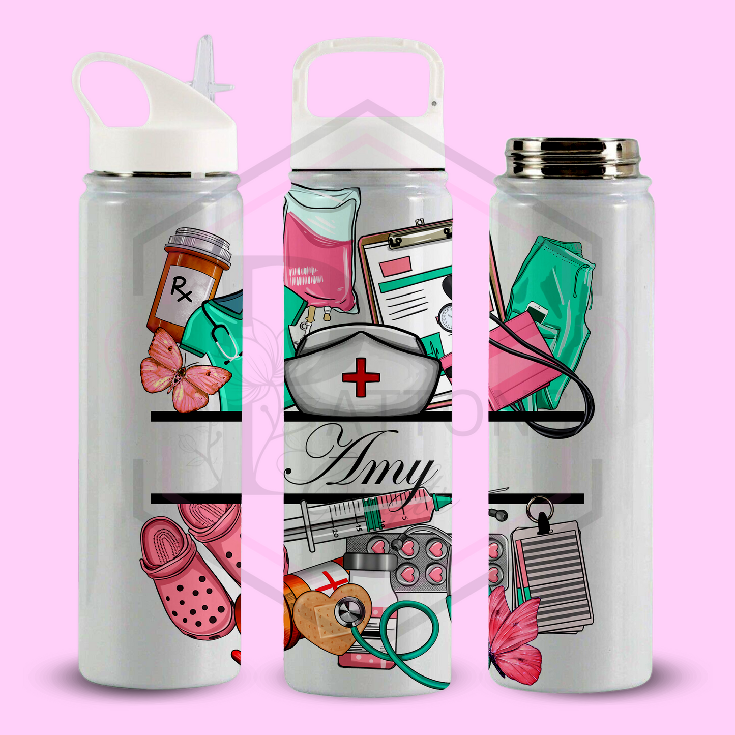 Thermal Water bottle | Nurse | Personalised with Name