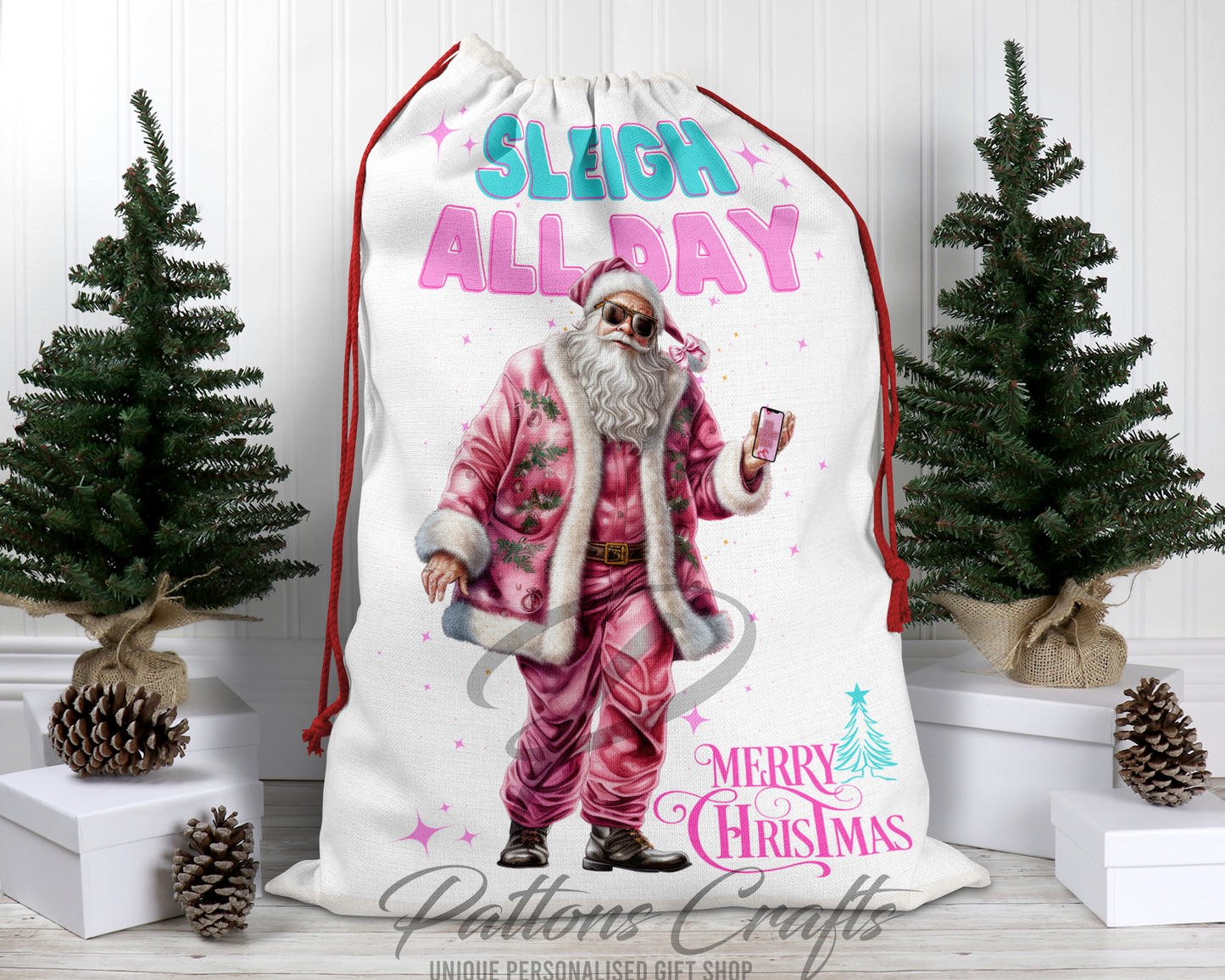 Personalised Santa sack | Sleigh all day | Christmas Sack