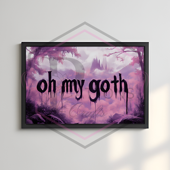 A4 Print | Oh my goth | landscape unframed print