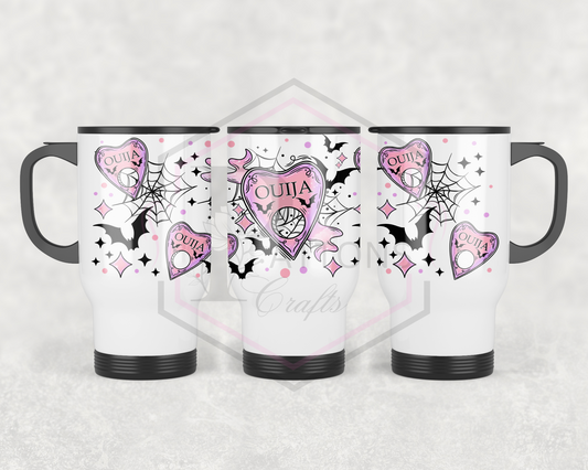 Travel Mug | 500ml Travel Mug | Pink Ouija