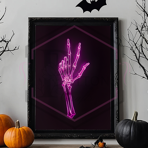 A4 Print | Neon Hand | Unframed Print