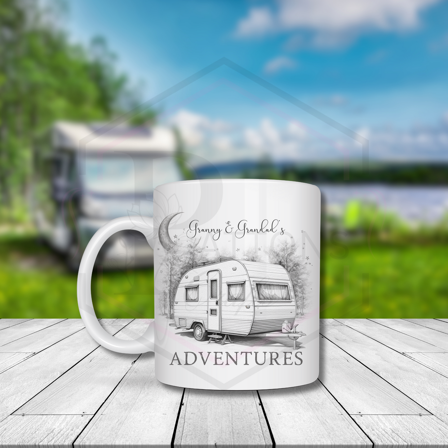 Personalised Caravan mug | Motorhome mug | mug & Coaster set