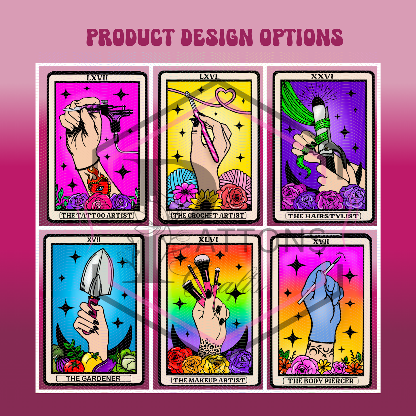 Keyrings | Multiple design options | Trade & passions tarot collection