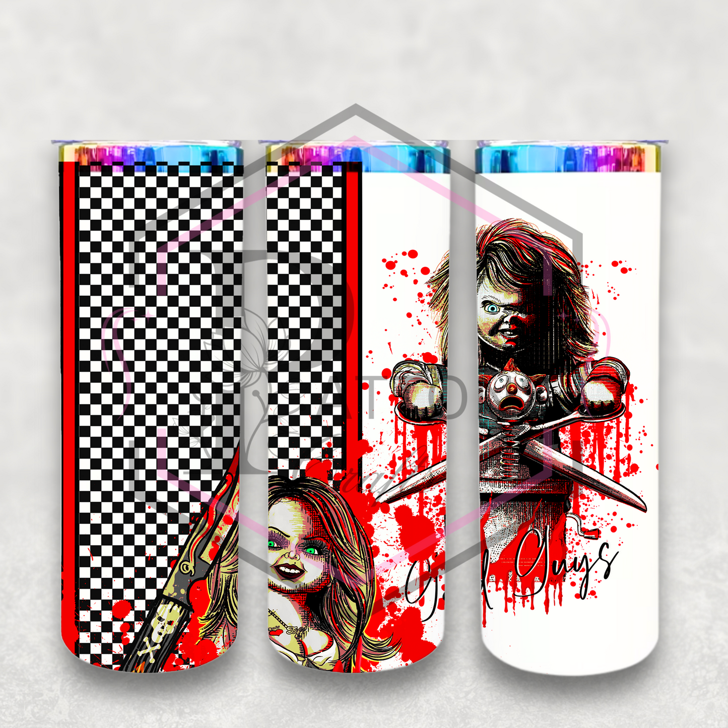20oz rainbow plated tumbler | Chucky&Tiffany