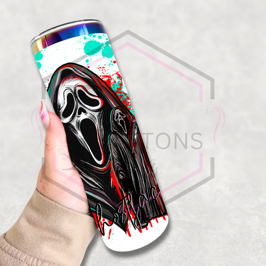 20oz rainbow plated tumbler | Scary movies