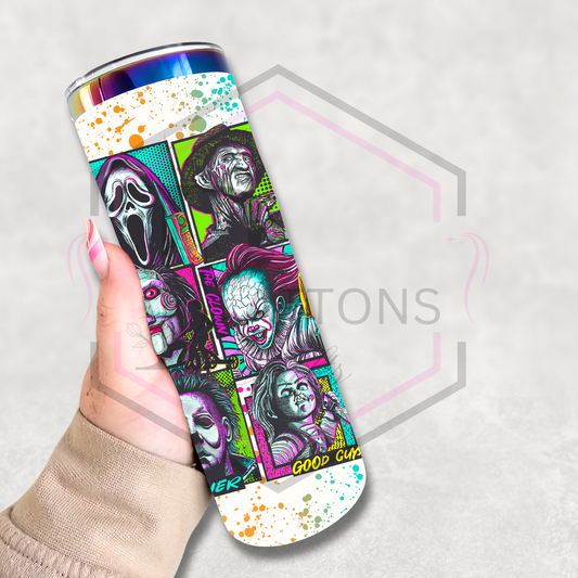 20oz rainbow plated tumbler | Horror Squad