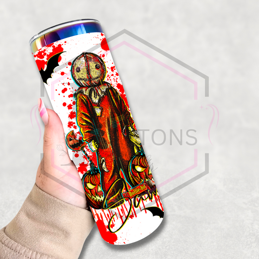 20oz rainbow plated tumbler | Trick or Treat