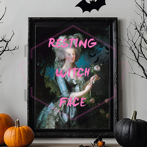 A4 Print | Resting Witch face | Unframed Print