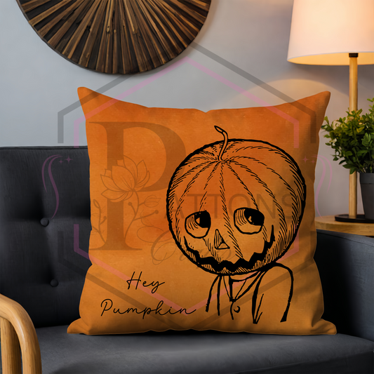 Orange Velvet Cushion | Hey Pumpkin | Cushion