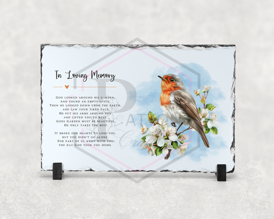 Memorial slate | Robin