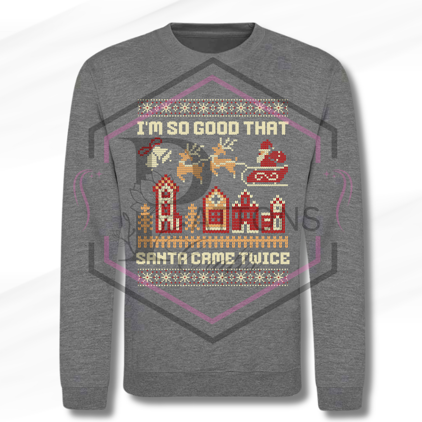 Sweatshirt | Santa Came twice | Grey Sweatshirt