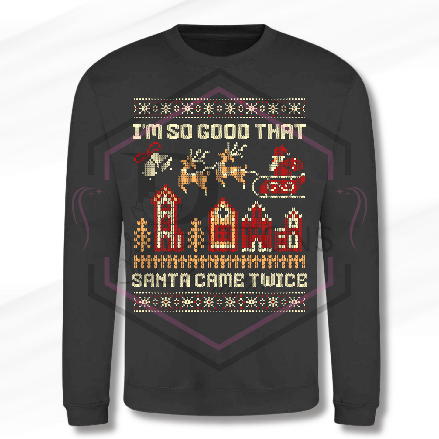 Sweatshirt | Santa Came twice | Grey Sweatshirt