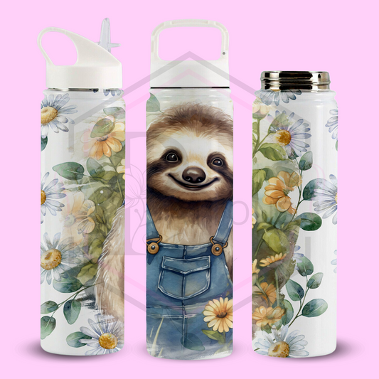 Thermal Water Bottle | Floral Sloth