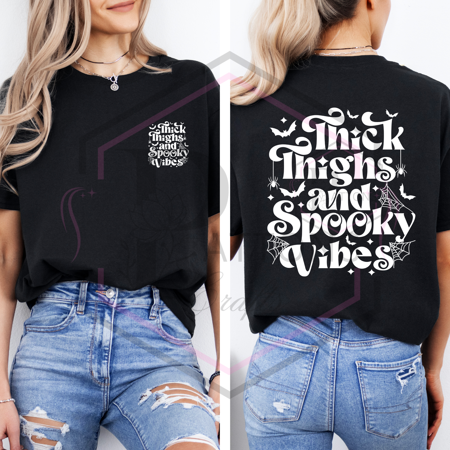 T-Shirt | Thick Thighs and Spooky Vibes | Unisex Tee