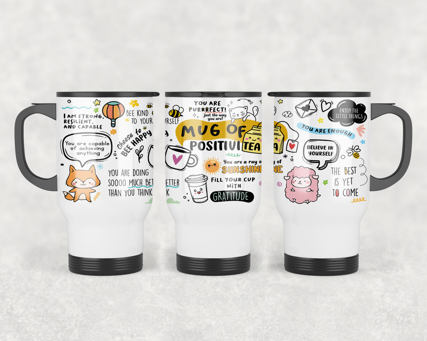 Travel mug | 500ml travel mug | Positivi-tea