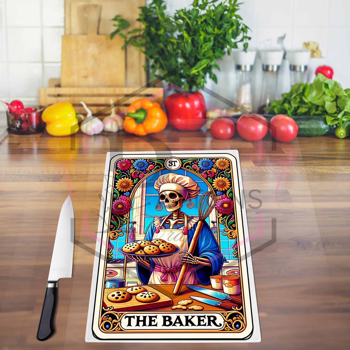 Chopping Board | The Baker (Cookies version) | Glass worktop Saver