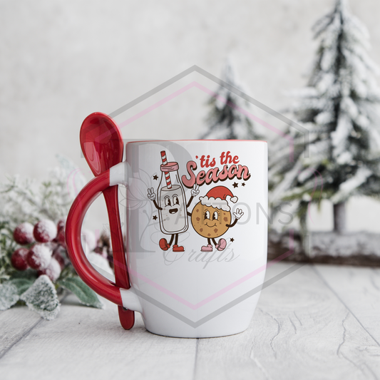 Hot Chocolate Mug | Mug with Spoon | Tis The Season