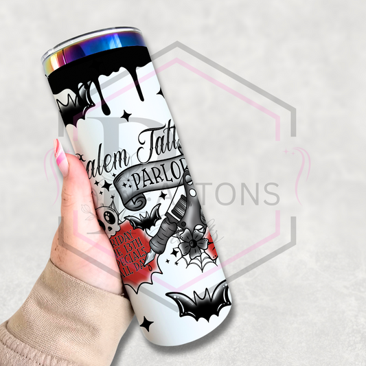 20oz rainbow plated tumbler | Salem tattoo parlour