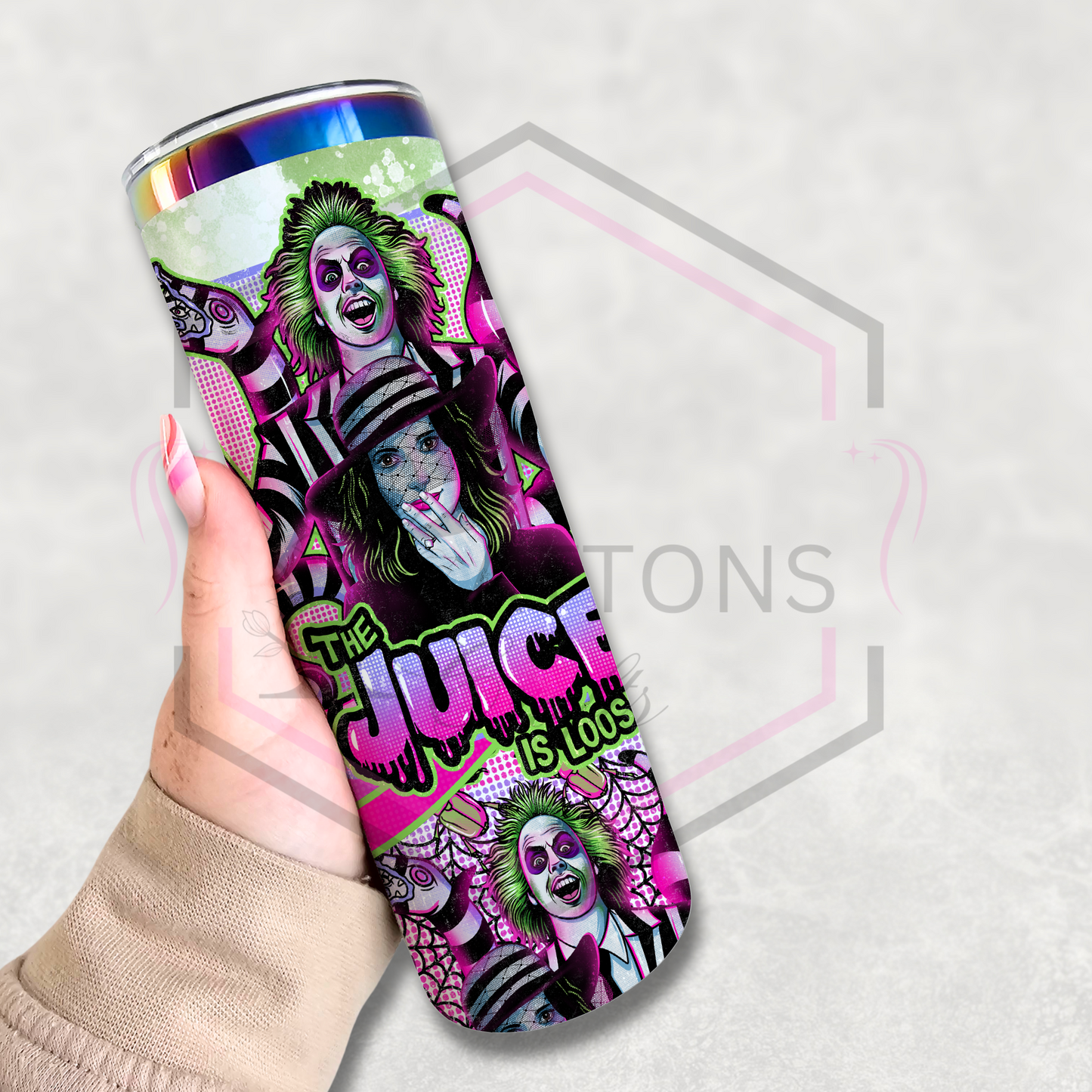 20oz Rainbow plated tumbler | The Juice is loose