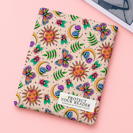Kindle/ipad sleeve | Celestial tattoo | Fabric tech cover