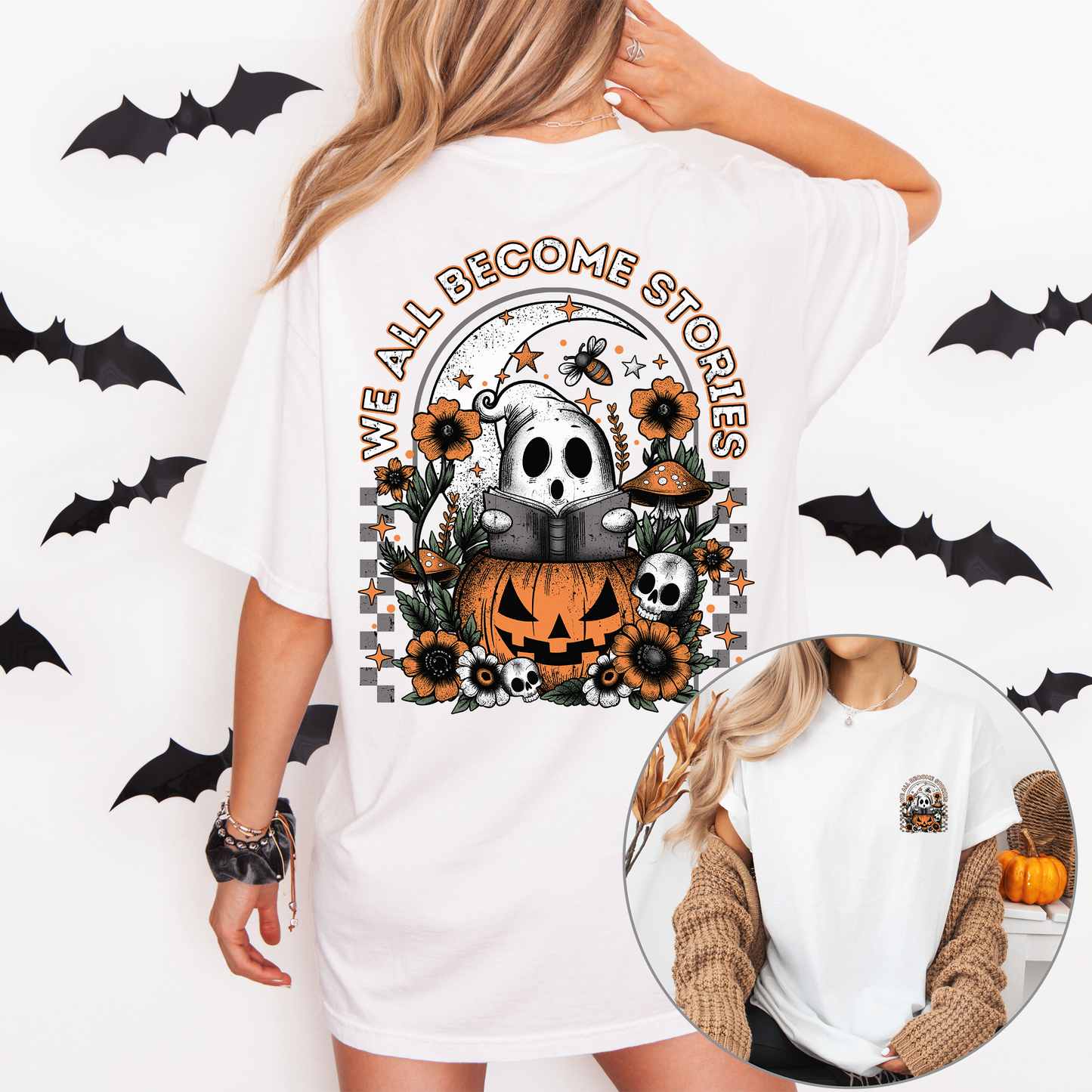 Oversized t-shirt | We all become stories | Multiple colour options